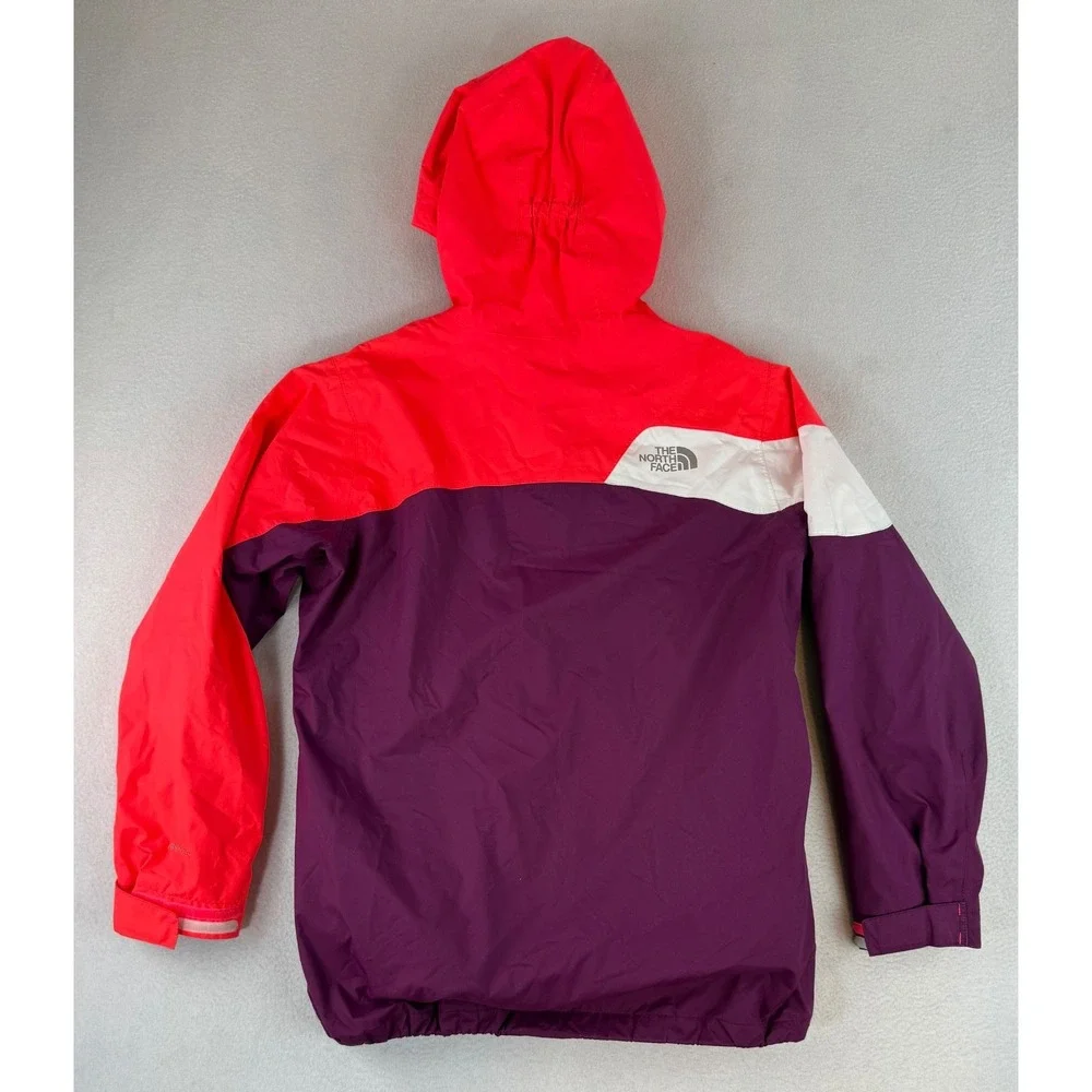 North Face HyVent Girls XL (18) Pink‎ Purple Hooded Waterproof Jacket